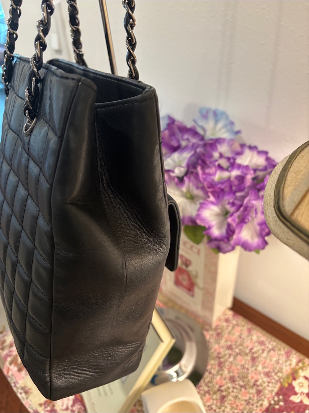 Chanel Lambskin Reissue
Chocolate Bar Flap in Black.  EUC - Picture 10 of 12